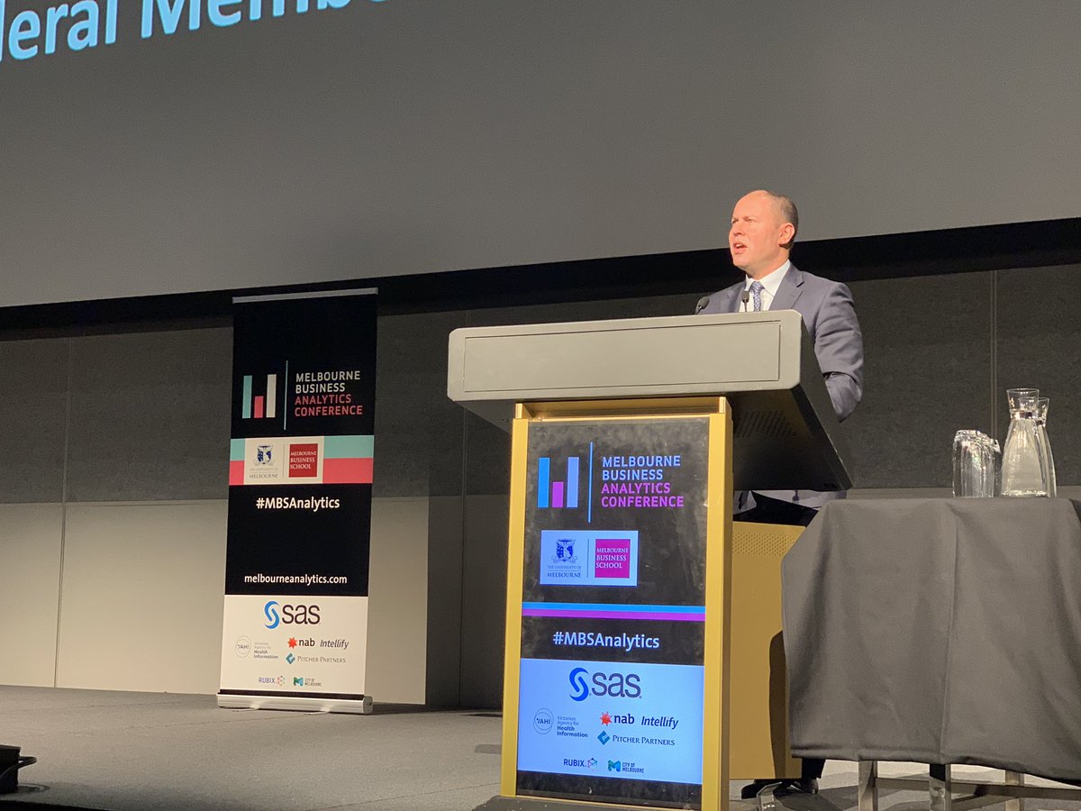 DavidBowieWork's tweet photo. @JoshFrydenberg opens the #mbsanalytics conference.  It’s a full house, a great agenda ahead, and @sas_anz is proud to be the founding partner and event sponsor https://t.co/bVwd3h6Cd6