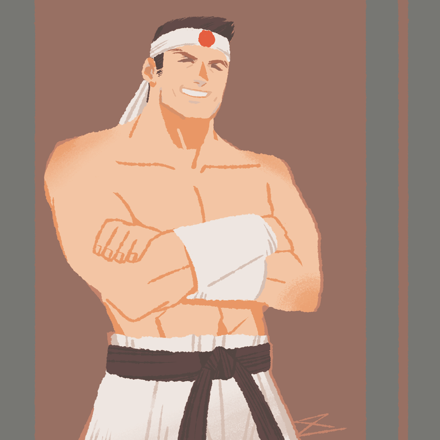 104_daimon's tweet photo. SONRIENDO. #DojoDeGoroDaimon #MaestroDelJudo #GoroDaimon #KOF25TH #KOF #SNK https://t.co/zays8pBBJV
