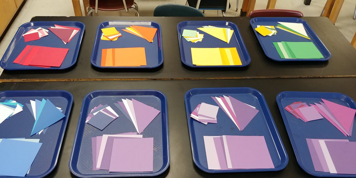 Back to school jitters are in full effect, but I'm beyond ready to get artists back in the studio! Here's a glimpse of last week's prep for the first art project 🌈 #AMDrocks #arteducation #middleschoolart