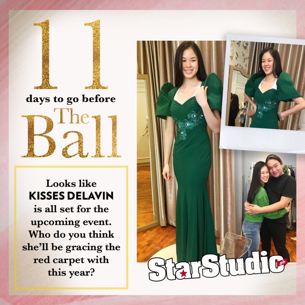 11 days to go before the ball! And looks like Kisses is all set for the upcoming event. Who do you think she’ll be gracing the red carpet with this year? #RoadToABSCBNBall