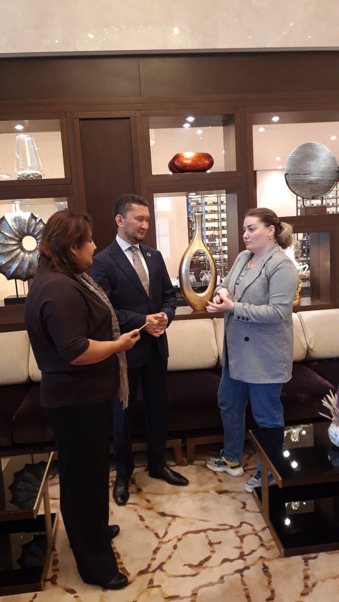 dimworldtw's tweet photo. Strengthened collaboration betwen the National Volunteer Network in Kazakhstan @nvs_astana and @UNVolunteers to promote online #volunteer solutions for @SDG2030  was discussed today at the meeting w. @ToilyKurbanov, Deputy Chief of @UNVolunteers https://t.co/KkrefKC5Rz