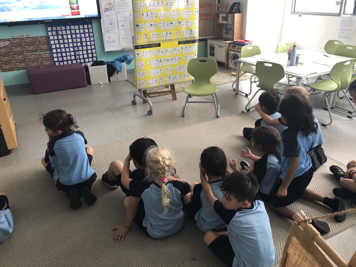 #earlyyears Ss practicing #mindfulness after a hot and busy playtime @GEMS_Singapore #GEMSinspire