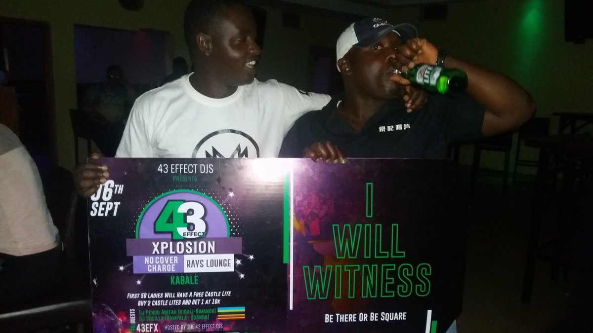 eddiespikaagaba's tweet photo. @LoungeRays it's going down this Friday 6th #43effectexplosion ft over 10 djs on the same Stage with 2 female guest djs @pendoanita from Kigali and @djsheilla_ug from Kampala all powered by @43Effect en @spekeevents https://t.co/EJ1UcdK0hS