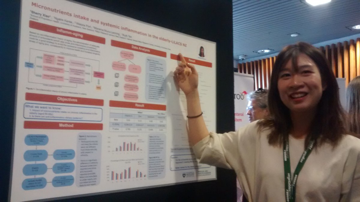 HarvieRuth's tweet photo. Sherry Xiao from @UoANutrition presenting her poster at #DNZconference2019. https://t.co/MefT1wpJ2e