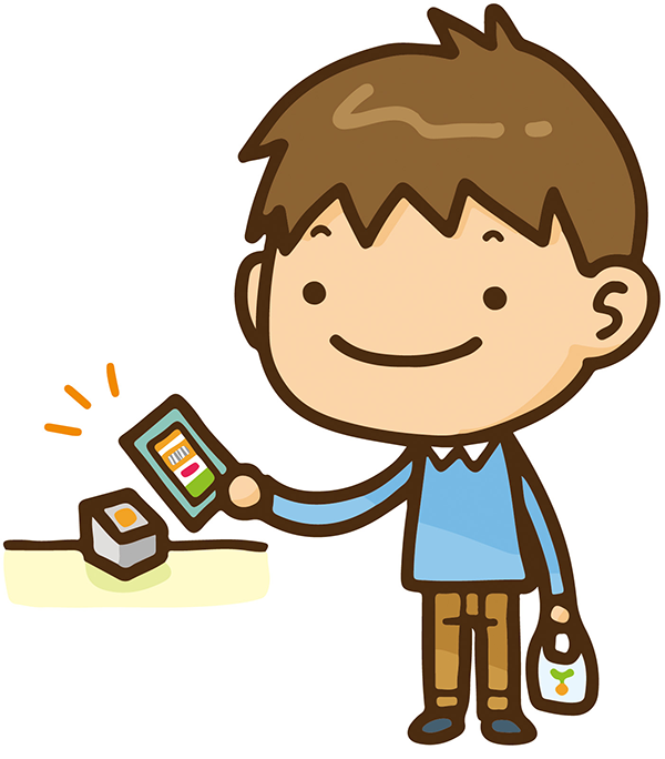 いそみのえイラスト素材作ってる人 何気なく描いているうちに出来上がったスマホで支払いする人 T Co 0cda0w440b Twitter