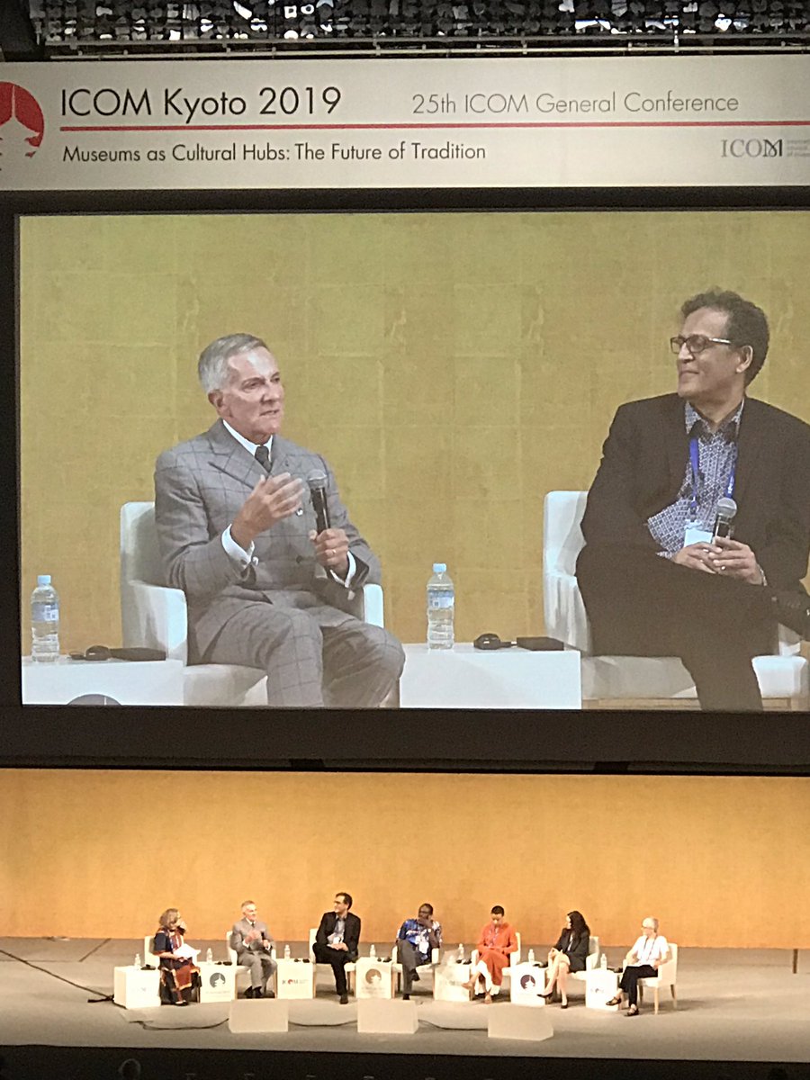 FIHRM's tweet photo. Such important words from Rick West: “..museums need to be safe spaces for unsafe ideas..”  on the changing context for the role of museums at the session on The museum definition, the backbone of @IcomOfficiel #ICOMKyoto2019 https://t.co/JWDJ6AaYYB