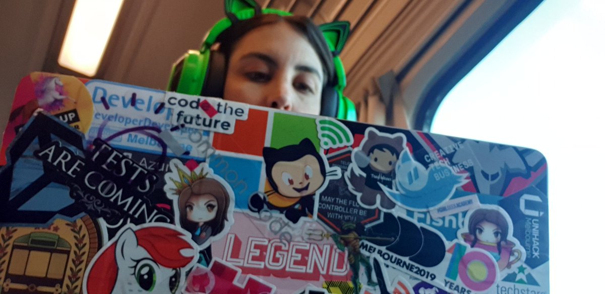 MishManners's tweet photo. The best thing about working in tech... can pretty much work from anywhere! Like the train with a boost in hand π©βπ»π₯€π
#RazerStreamer #womenintech #workandtravel #workanywhere #remotework #HackathonQueen #DIFvic #DIF2019 https://t.co/tiXsRQHUUl