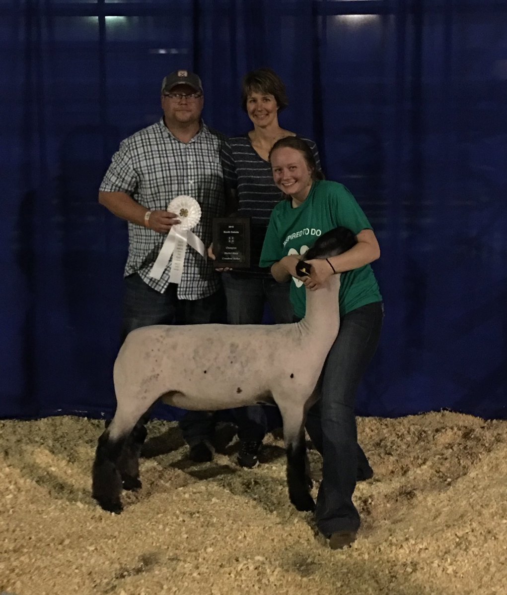 Congrats to the Larson Family on their 3rd Overall Market Lamb at the South Dakota State Fair! Raised and sold by Begalka Livestock. Sired by White Chocolate