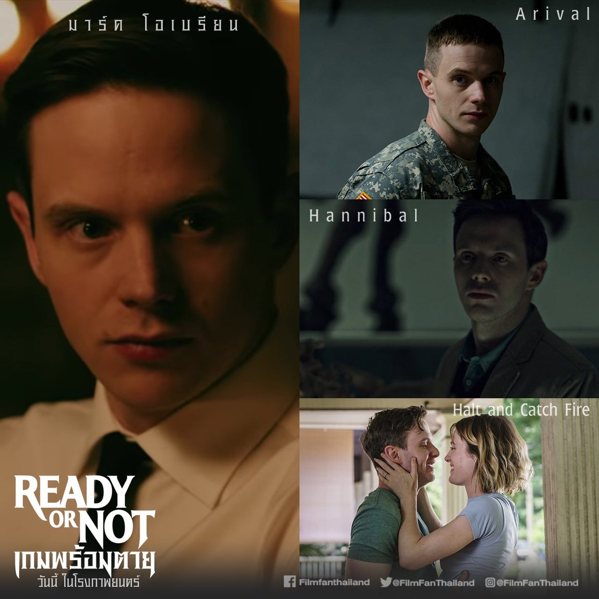 filmfanthailand's tweet photo. พบกับผลงานล่าสุดของ มาร์ค โอเบรียน ผู้รับบทเป็น อเล็กซ์ เจ้าบ่าวผู้มีเสน่ห์ของ เกรซ เขามาจากตระกูลร่ำรวยที่มีประเพณีประจำตระกูลสุดแปลกประหลาดที่จะทำให้เจ้าสาวจดจำไปจนวันตายใน.. #ReadyOrNot ที่พร้อมพาเราไปพบกับความระทึกวันนี้ ในโรงภาพยนตร์ #ReadyOrNotTH #คืนนี้เจ้าสาวต้องรอด https://t.co/jTUwel0cB6