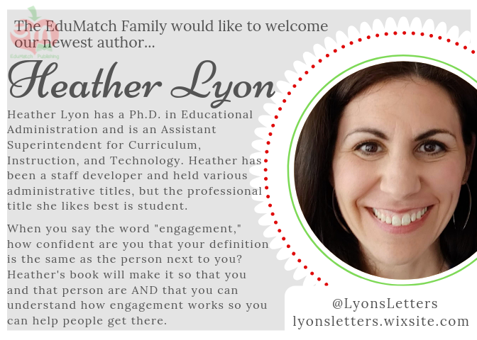 EdumatchBooks's tweet photo. The #EduMatch family would like to welcome our newest author @LyonsLetters! Heather is writing a book on student engagement that is amazing! Welcome, Heather!

#edumatchbooks #edumatchauthors https://t.co/ZX09AvR4Jl