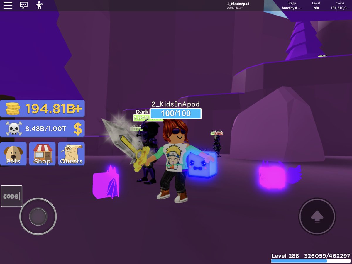 2kidsinapod On Twitter Love My New Sword And Pets In Monstersimulator Roblox Have You Played Hrgames Yet Check Out Our Videos Link In Profile 2kidsinapod Youtuber Robloxgamer Https T Co Q7krn8zbsc - roblox gamer profile