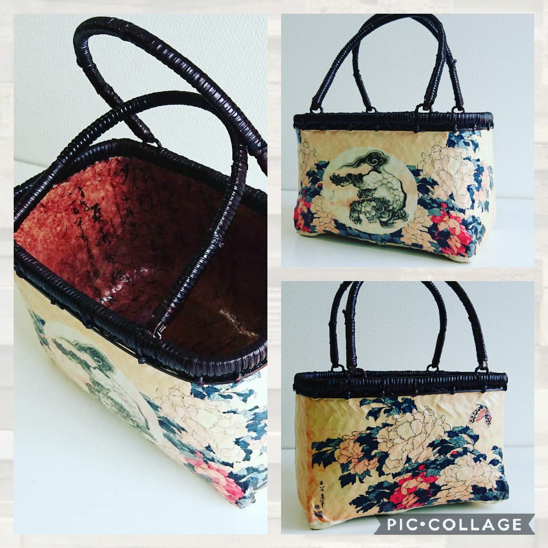 一閑張りバッグ⑨ 一閑張りMomo太郎 on X: 