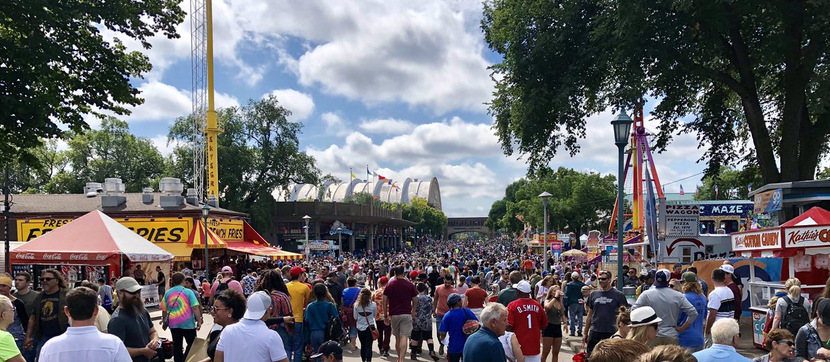 the_lan_man's tweet photo. A gorgeous day @mnstatefair with @darspleen https://t.co/yBFsjvwuhQ