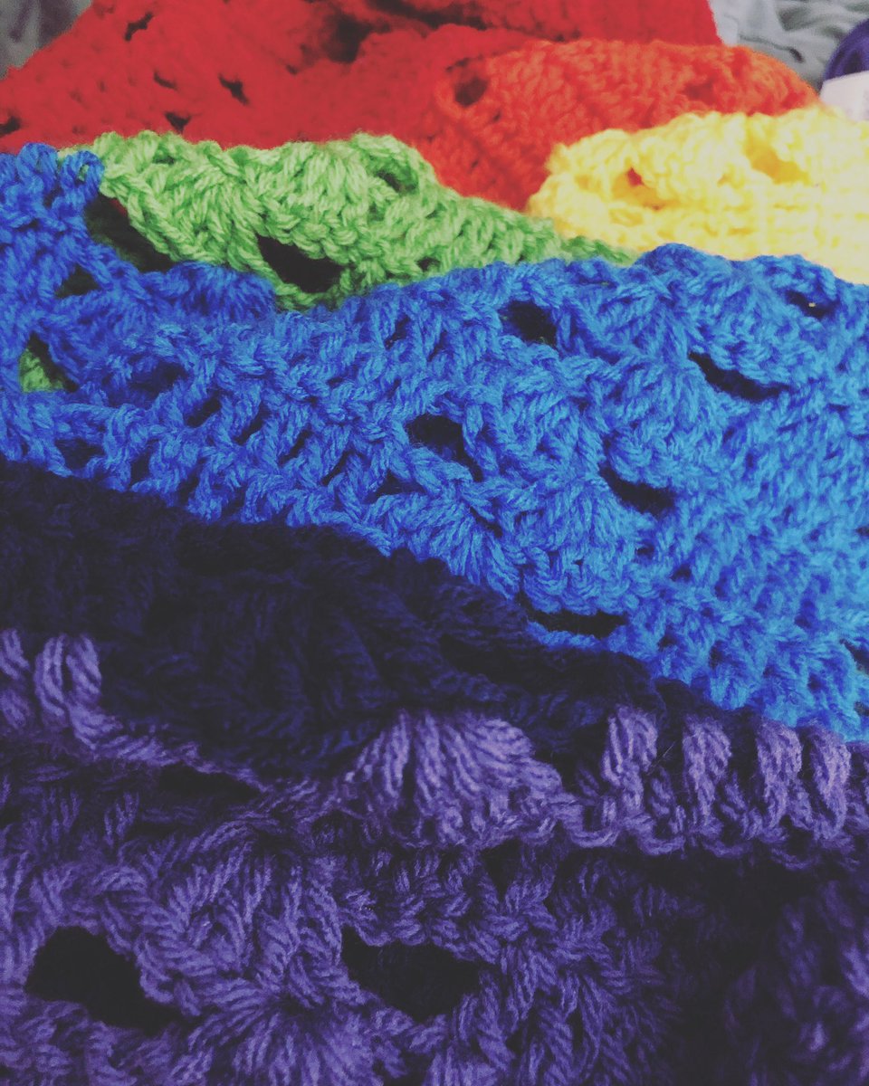 hopper2it's tweet photo. Almost done with this awesome #rainbow #blanket for my little niece. I love creating things with #crochet and seeing the faces light up when they are opened! #gift https://t.co/cbzx6mOt7z