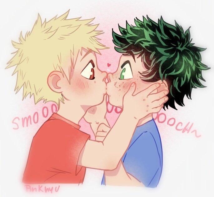 pink_hyu's tweet image. #bkdk
They were 4/5 years when they kiss for the first time
It was bc a girl declared her love to Katsuki and he was like "eww! I will never kiss a girl 🤮" and then izuku got nervous and ask "and...if we kiss?" And they were nervous but curious and— sMOOOCH🌸