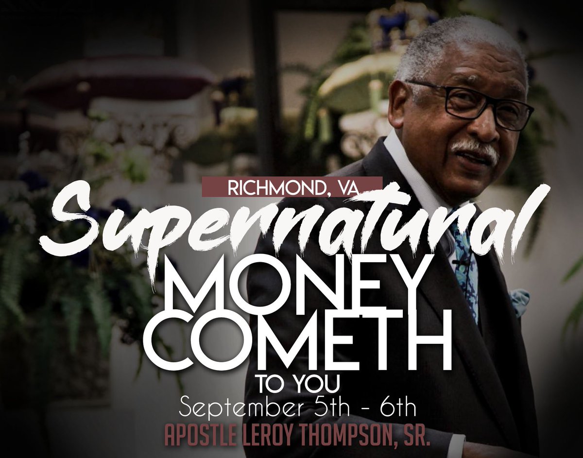 BishopDRJ's tweet photo. HAPPENING THIS WEEK!  
Get ready for @DrLeroySr!
He's traveling to Mt. Gilead for the next Supernatural Money Cometh to You Conference on Sept. 5th &amp; 6th.  

MORE INFO: https://t.co/tRNYMF4ruD

#MtGileadFGIM #SMC2U https://t.co/LH0CtyhC29