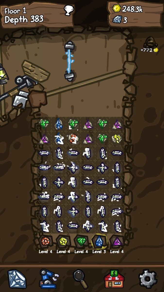 JoathrentStudio's tweet photo. How do you get an 80x combo?  One players' attempt is seen here!

#DustAndDiamonds #Unity #gaming #Android https://t.co/IOZvnptNrN