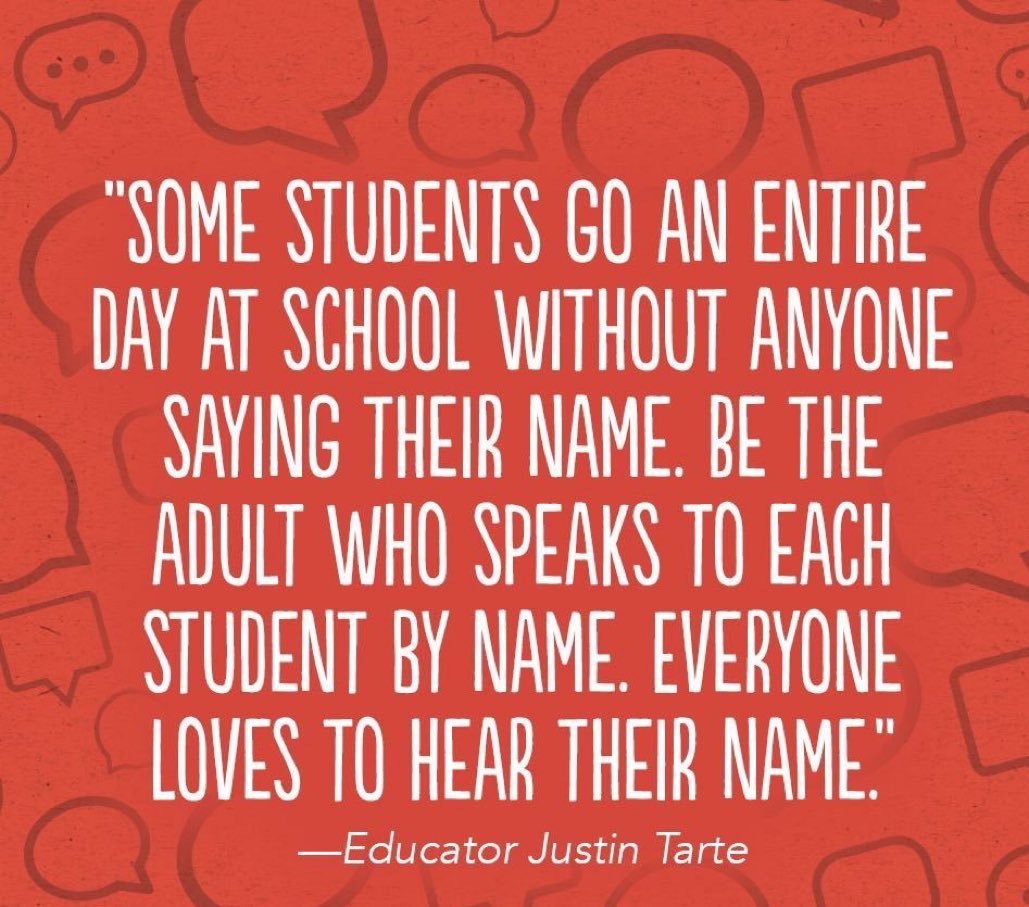 Let’s join forces, teachers! 
Let’s look up, call their name, & make their day 🥰💕 #MyNameMyIdentity #T2T