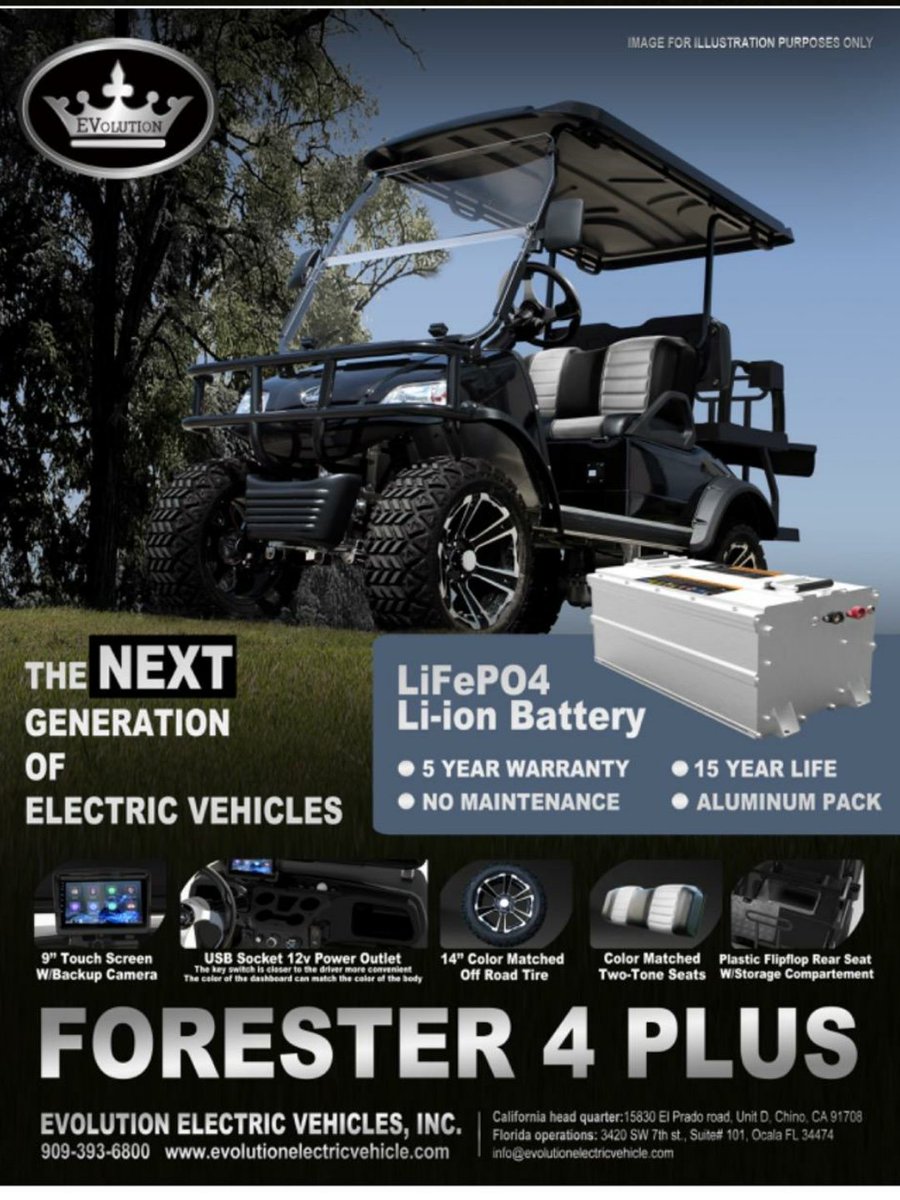 FloridaGolfCar's tweet photo. Forester 4 Plus
Your lifted golf car dreams come true. Loaded with 9inch LCD touch screen, custom seats and wheels, maintenance free lithium battery, and enough ground clearance to explore the off-road. #notbuiltforgolf. #liftedgolfcart #lithium #lsv #lsvtec https://t.co/Gtxnhtq36f