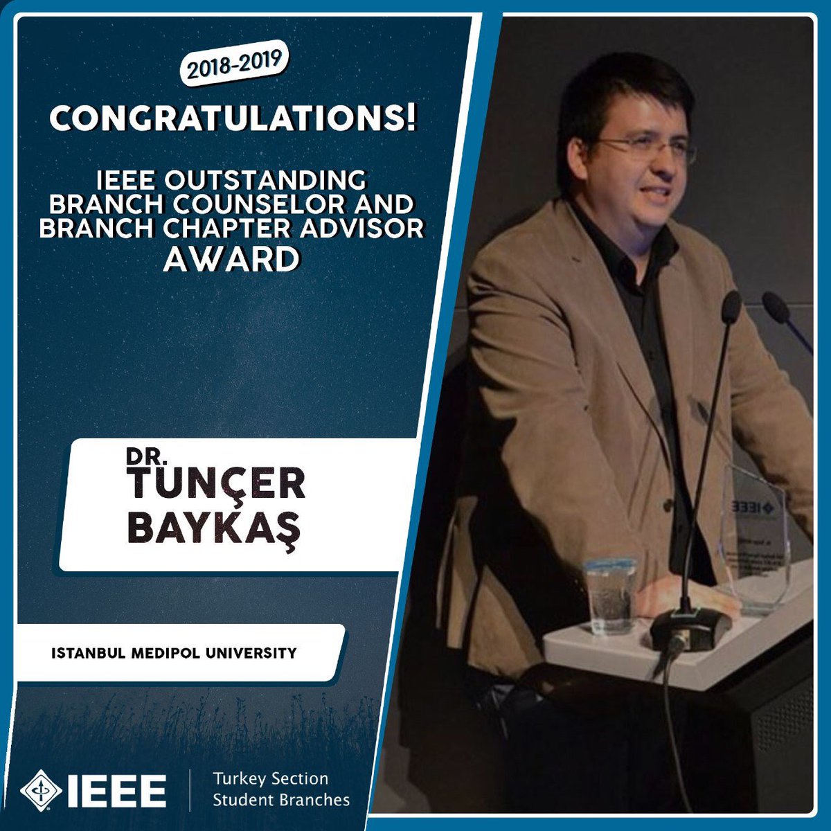IEEE MEDİPOL SB (@ieeemedipol) on Twitter photo Kolumuzun kuruluşundan itibaren danışmanlığımızı yürüten hocamız Tunçer Baykaş IEEE tarafından verilen IEEE Outstanding Branch Counselor and Branch Chapter Advisor ödülünü kazandı. Kendisini tebrik eder ve emekleri için teşekkürlerimizi sunarız. <a href="/ieeetrsb/">IEEE Turkey SBs</a> Kolumuzun kuruluşundan itibaren danışmanlığımızı yürüten hocamız Tunçer Baykaş IEEE tarafından verilen IEEE Outstanding Branch Counselor and Branch Chapter Advisor ödülünü kazandı. Kendisini tebrik eder ve emekleri için teşekkürlerimizi sunarız. <a href="/ieeetrsb/">IEEE Turkey SBs</a>