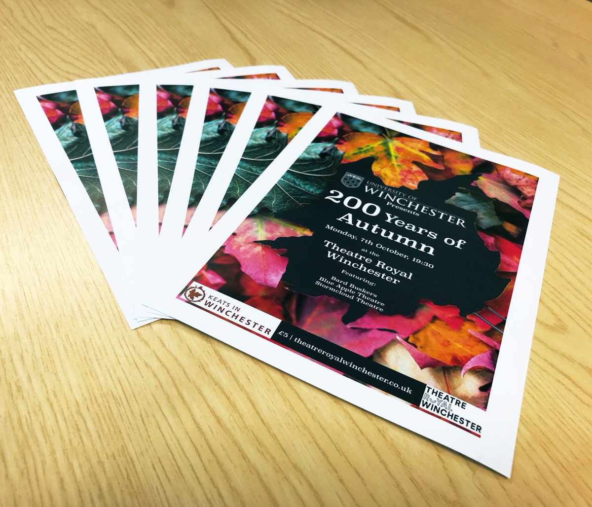 Flyers are printed! 😱 And distributed! 🤩 find them at @TRwinchester @King_Alf @WinchesterDC @WaterstonesWTB @WstonesWinch @GreatHallWinch @winchestercitymuseum keep your eyes peeled ✨🍃🍂🍁