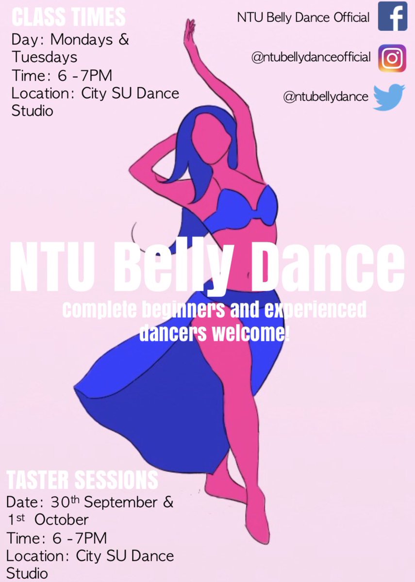Don’t forget to join us for our taster sessions on 30th September and 1st October! 6-7PM in the City SU Dance Studio✨