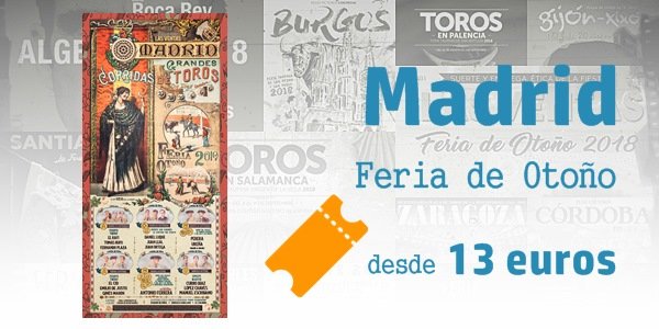 ✳️¡Feria de Otoño de Madrid!

Compra ya tus entradas para todos los festejos: Encerrona de Ferrera, mano a mano entre Perera y Ureña, toros de Adolfo Martín... ¡Y más!

🎟️ toroticket.com/40-entradas-to…