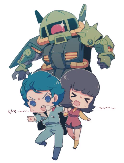 カミファがハイザックから逃げてるみたいな絵なんか好き