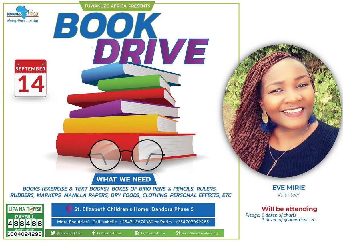 TuwakuzeAfrica's tweet photo. Did you know 6 out of 10 children and adolescents are not achieving a minimum level of proficiency in reading and math 🤔
Eve knows, she has donated charts and geometrical set for the upcoming #BookDrive2019
Be like Eve..... Donate 😁
#WeAreTuwakuzeAfrica
#AddingValueToLife https://t.co/6co0vYXG4n