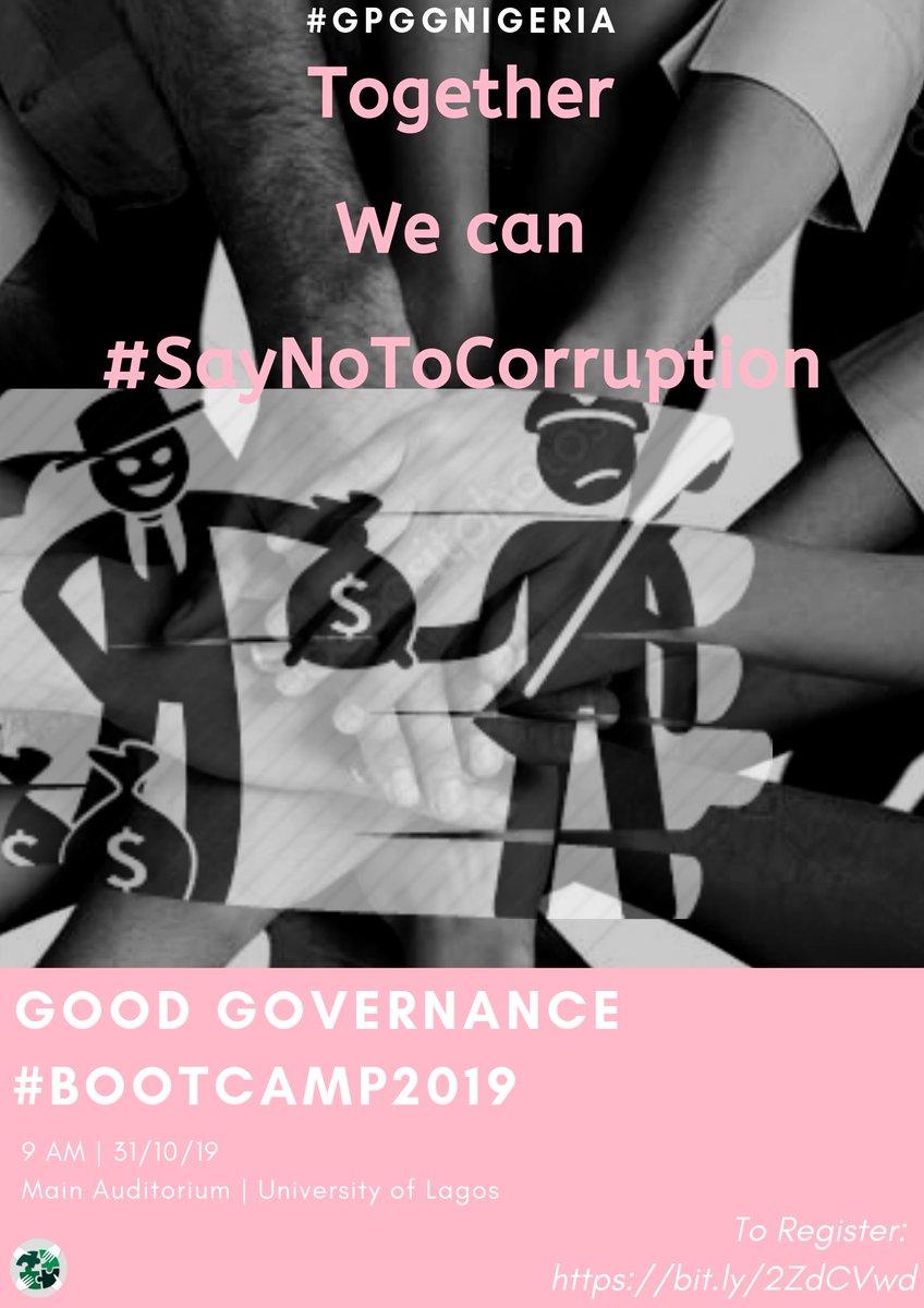 GPGGNigeria's tweet photo. #SayNoToCorruption🚫
#StandForGoodgovernance✊🏼
#DoTheRightThing✔
#GPGG
#Goodgovernance
#BootCamp2019
@HassanIdayat
@AishaYesufu
To Register👇🏽
https://t.co/T961xki93S https://t.co/h9P8bRm9EJ