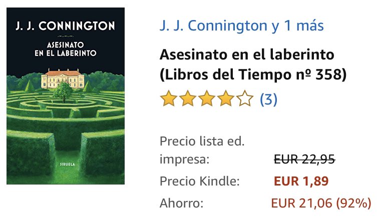 librosflash's tweet photo. 📖 > ASESINATO EN EL LABERINTO de J. J. Connington hoy en #KindleFlash a 1,89€
🛍 >> https://t.co/zUKT7DUeqT
@edicionesiruela #JJConnington #novela #policiaca #detectives #intriga #misterio #clasico #leer #queleer #lectura #libro #ebooks #kindle #kindlebooks #FelizMartes https://t.co/j4eqIXiP49