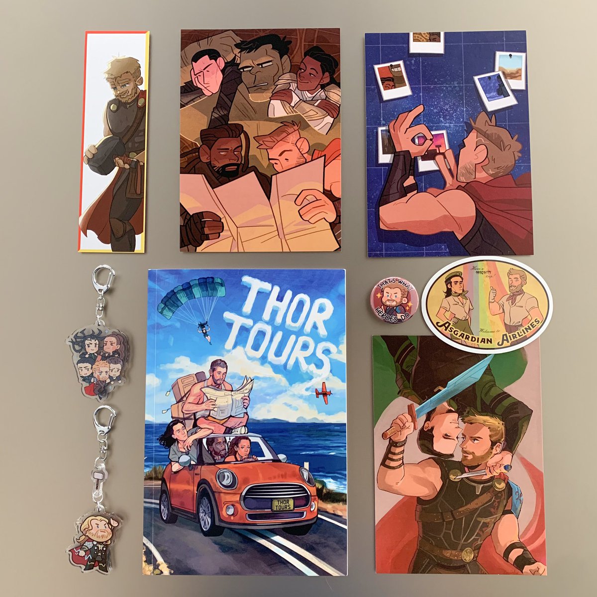 my @ThorToursZine bundle FINALLY came in! i was worried the local post misplaced it

THESE ALL LOOK SO GOOD TOO ??? everyone did such an amazing job :,) 