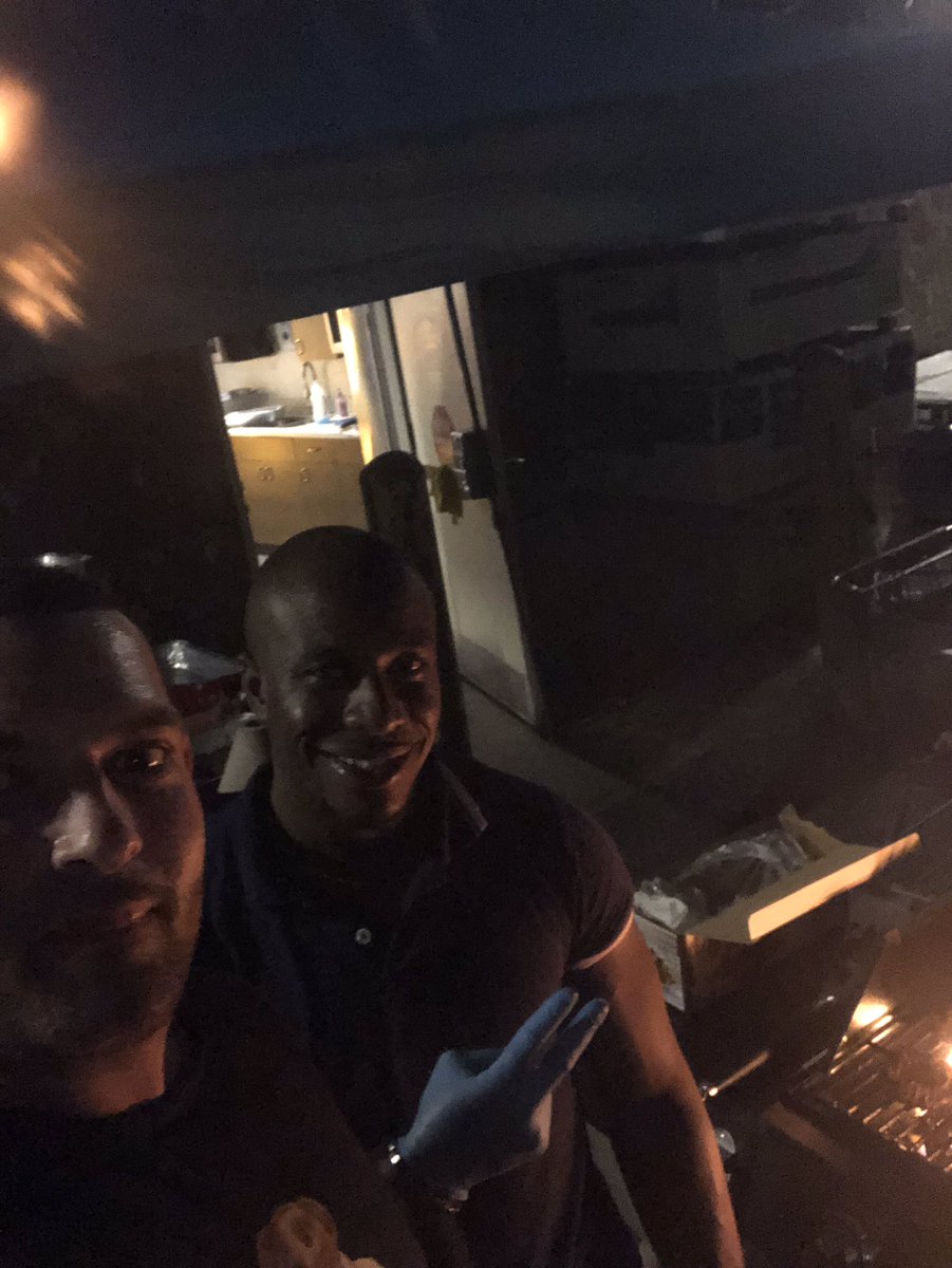 MarquesASMHD's tweet photo. Dave freight supervisor and jermaine floorload supervisor on the grill for the team thanks guys https://t.co/hXPW1OPYer