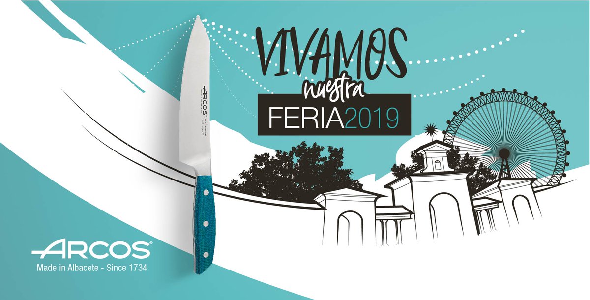Arcos's tweet photo. ¡La cuenta atrás está en marcha!
¡Feliz Feria 2019! 🎡 ✨
#FeriaAlbacete2019 #CuchillosArcos #Albacete #ViveLaCocina #Arcos #Origin1734 https://t.co/odo3c8m2YI