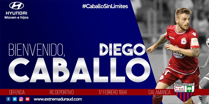 Diego Caballo, nuevo jugador del Extremadura (Foto: EX).