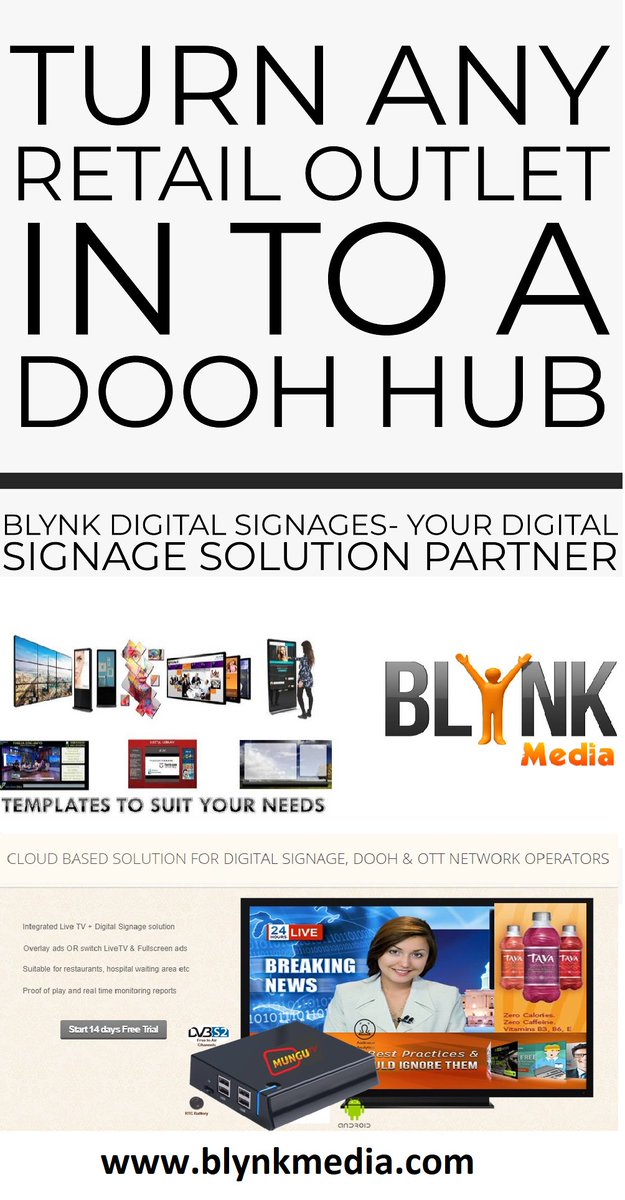 blynksystems's tweet photo. Turn any Retail outlet in to a DooH Hub 

https://t.co/EAKu77i9Km https://t.co/sEImJvgyxQ