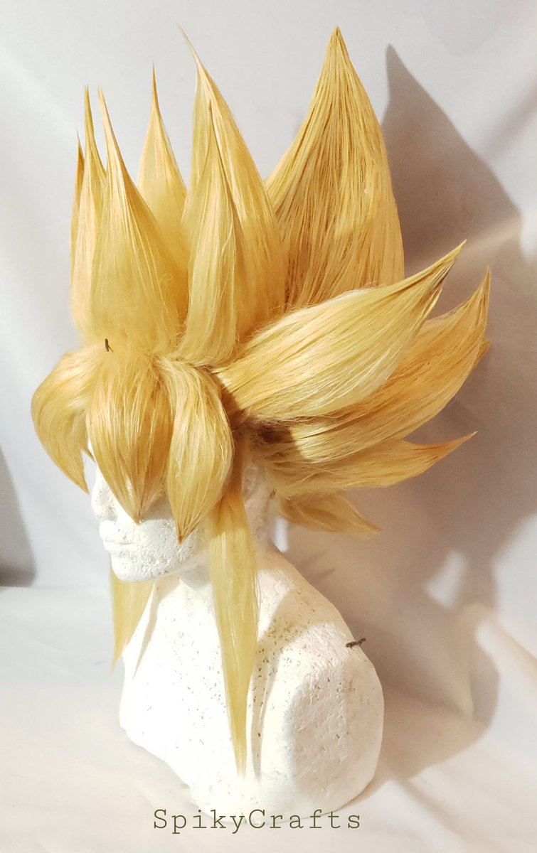 SpikyCrafts's tweet photo. Goku Super Saiyan custom styled wig. ʚ📦ɞ(ू•ᴗ•ू❁) https://t.co/WspVzXf14j