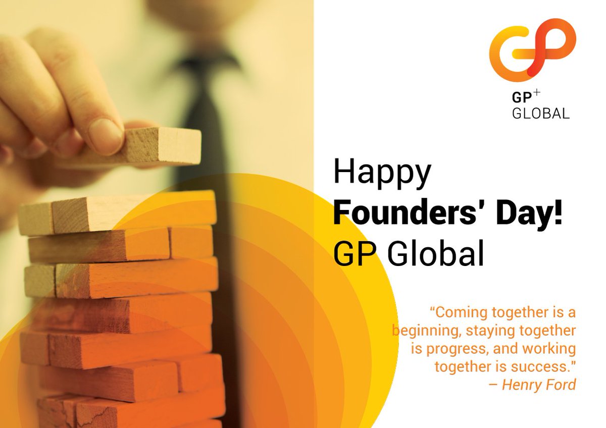GPGlobalGroup's tweet photo. Happy Founders' Day GP Global Group!
#GPGlobal #GPGlobalGroup #foundersday #foundationday #founders #yearsofsuccess https://t.co/9E3rcUu9Bl