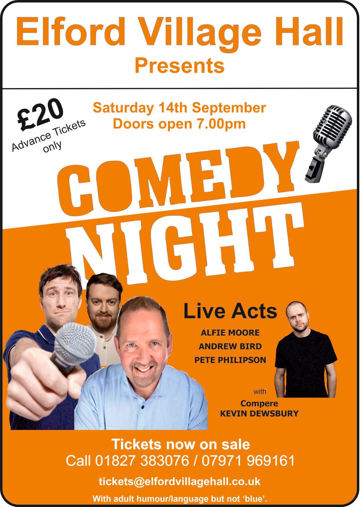 Elford Village Hall on Twitter "We still have tickets for our 