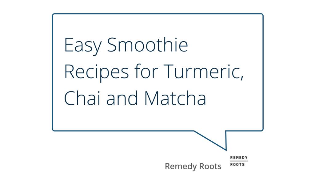 Easy Smoothie Recipes for Turmeric, Chai and Matcha lttr.ai/HUeE #summersmoothies #turmericlatte #Turmericsmoothie #chailatte #RecipesHowto