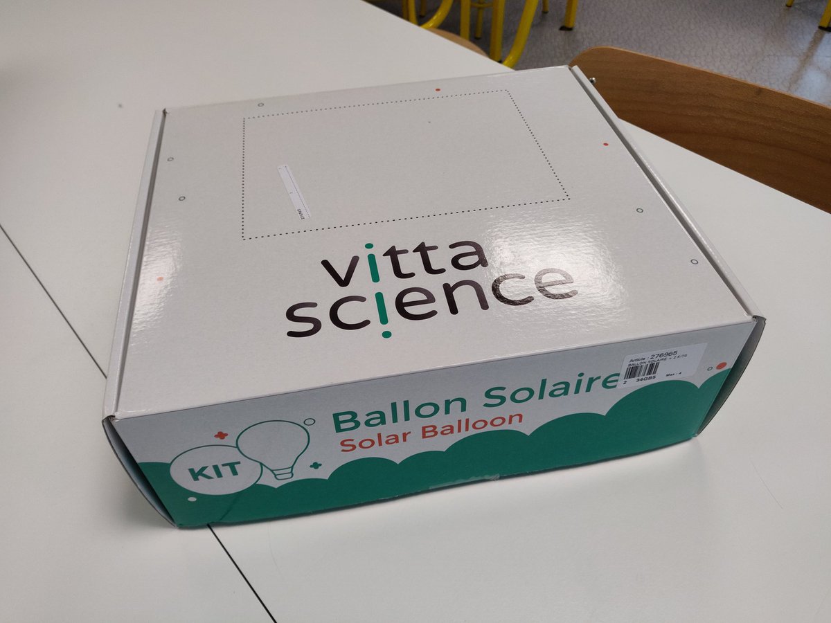 jzallio's tweet photo. Ballon solaire reçu ! @Vittascience #impatient #datas #svt #tweetTsvt https://t.co/AVHpHjXEQz