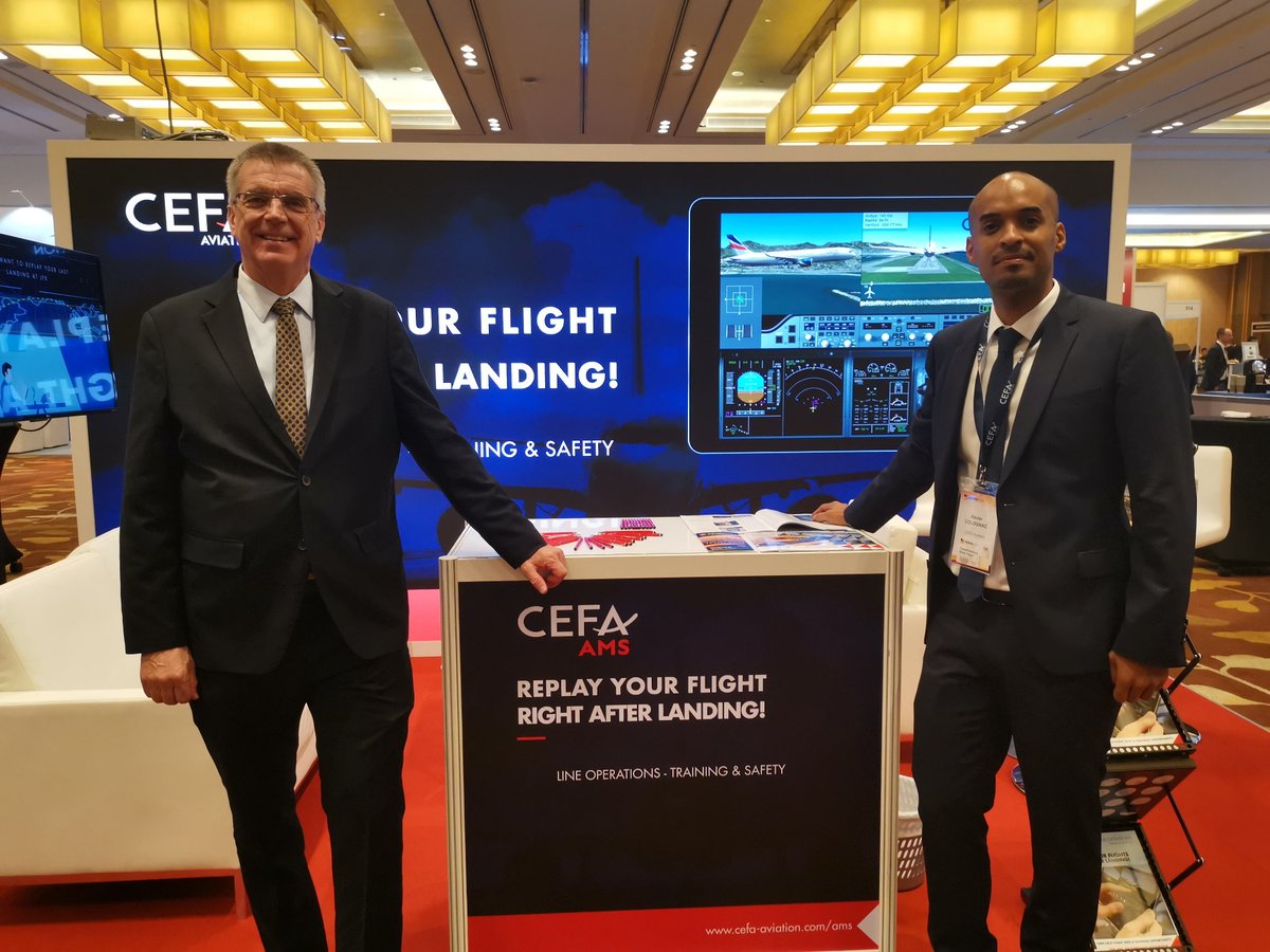 CEFAAviation's tweet photo. Ready to welcome you at #APATS2019 with Pierre and Xavier! Notice the new brochure to explain CEFA AMS, our innovation allowing pilots to replay their flights after landing. Come by stand #404 or contact us for more info! #ForASaferSky #PilotTraining
https://t.co/LApFzbOicZ https://t.co/k18C4DkYJp