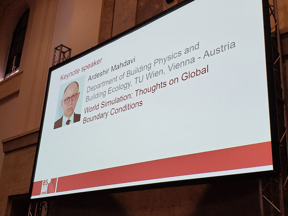 DruCrawley's tweet image. Morning two of #BS2019Rome starting with keynote by Ardeshir Mahdavi #buildingsimulation #buildingperformance @IBPSA