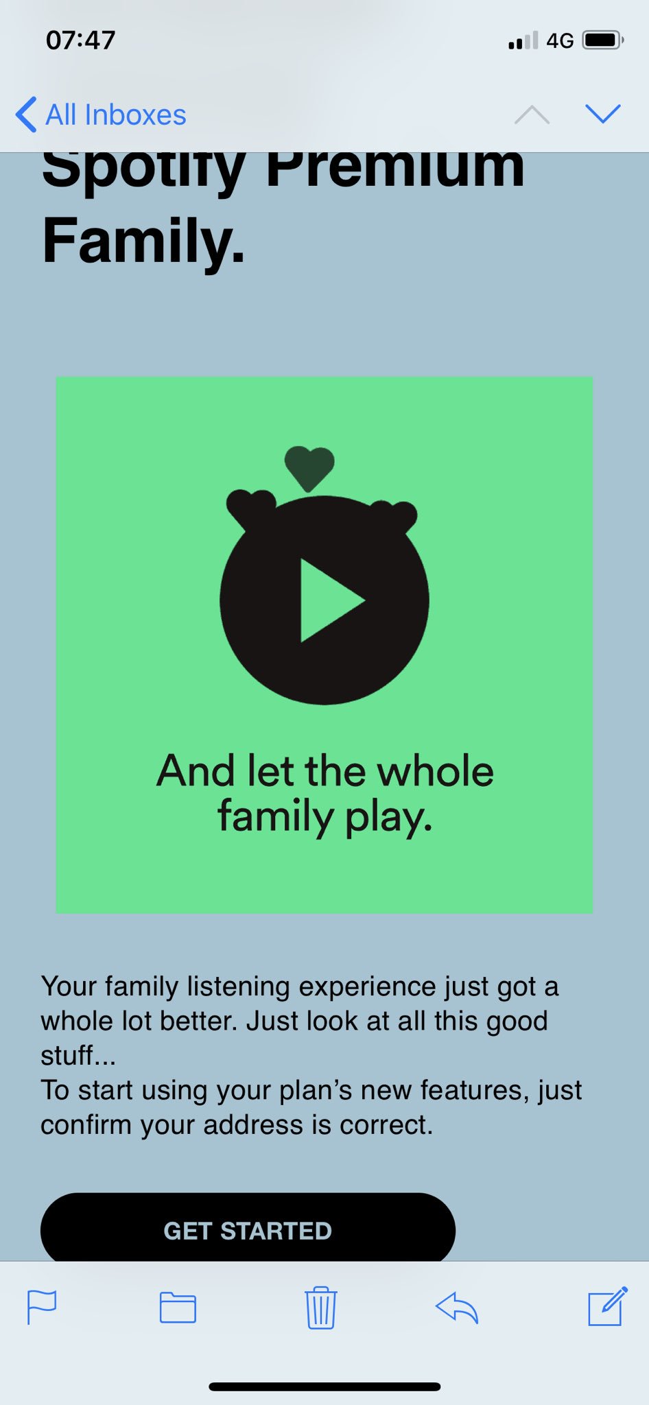 Privacy Matters And Today Another Email From Spotify Say Hello To The New And Improved Spotify Premium Family To Start Using Your Plan S New Features Just Confirm Your Address