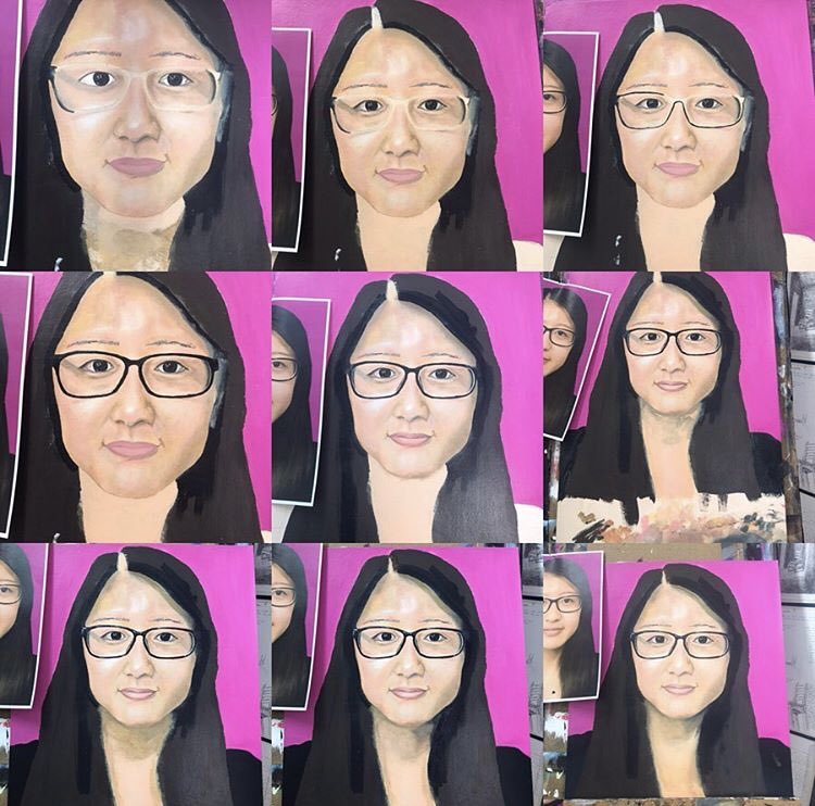 Creatabl_x's tweet image. 𝟏𝟕 • 𝐉𝐮𝐥𝐲 • 𝟐𝟎𝟏𝟗
First acrylic portrait &amp;amp; development
17 days ⏳                     
#art #alevelart #alevelartwork #alevelartstudent #portrait #portraiture #acrylicpainting #acrylic #painting #pink #glasses #paintingoftheday #development #streetart #wallart