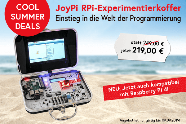 ElektorDE's tweet photo. COOL SUMMER DEAL:
#RaspberryPi Experimentierkoffer #JoyPi jetzt bestellen und 30 € sparen! https://t.co/9RPAexBswc https://t.co/xE8rp7uHZV