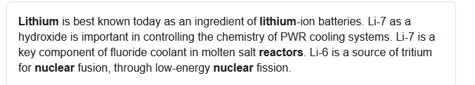 MarquisLeDain's tweet image. #LithiumSalts #defra ref ; DWI 56/1/106  dwi.defra.gov.uk/drinking-water…  The reason for the deletion from approved products list, given ~is that it is  &quot;No longer supplied &quot; let me enlighten you on where Li-6 comes from .
