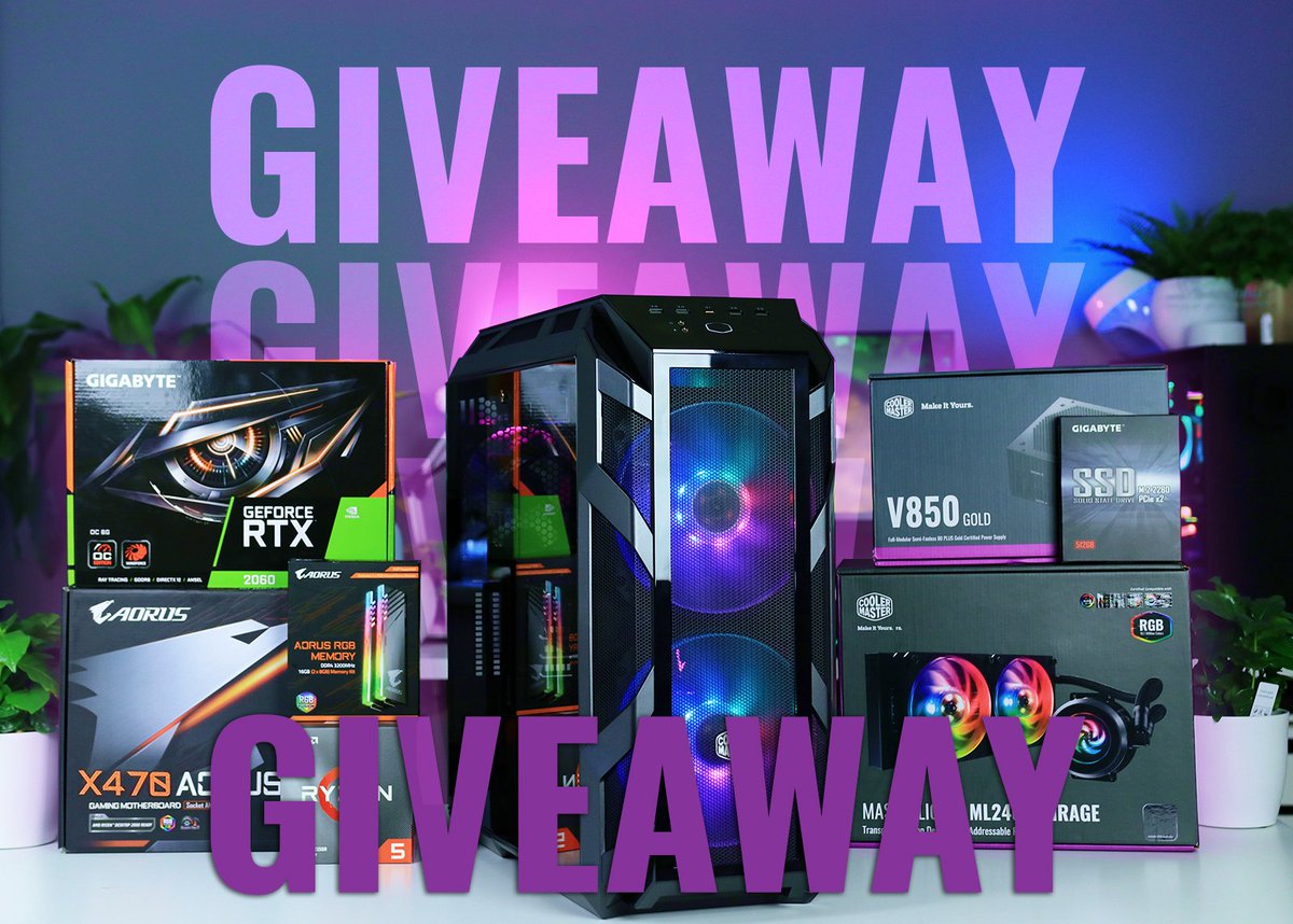 CoolerMaster's tweet photo. 🎁 WORLDWIDE GIVEAWAY TIME! 💜
Win this amazing $1650 gaming PC powered by @Foritain @CoolerMaster and @AORUS_BNLX  .
@NadaOverbeeke from Techtesters tells you everything about this awesome gaming PC here, including on how you can win!  https://t.co/jrhv6tkEpb https://t.co/1HgWCB7yNv