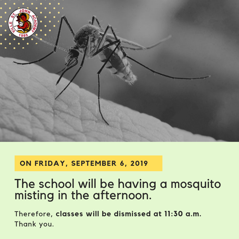 _officialvsja's tweet photo. JOHNERS, PLEASE BE ADVISED.

On September 5 and 6, the dismissal of the students will be 11:30 due to following events (posts attached).

Thank you! https://t.co/y87Ju8dgcl