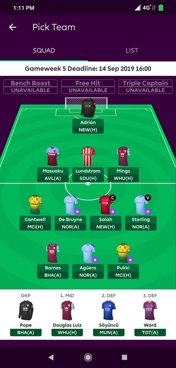 #fplfyi any changes can be made for my gameweek 5 please tell me ?????